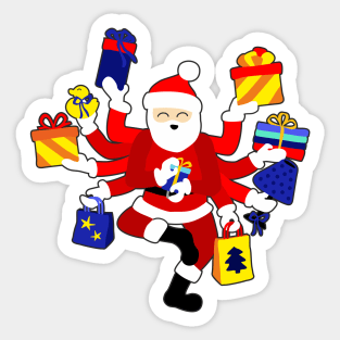 Dancing Shiva Claus Sticker